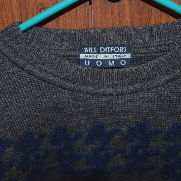 Bill Ditfort Grey Sweater Made in Italy Size M - Picture 2 of 4